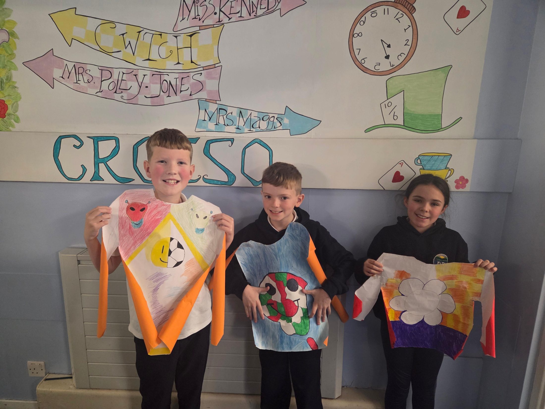 Pupils sharing creative costumes